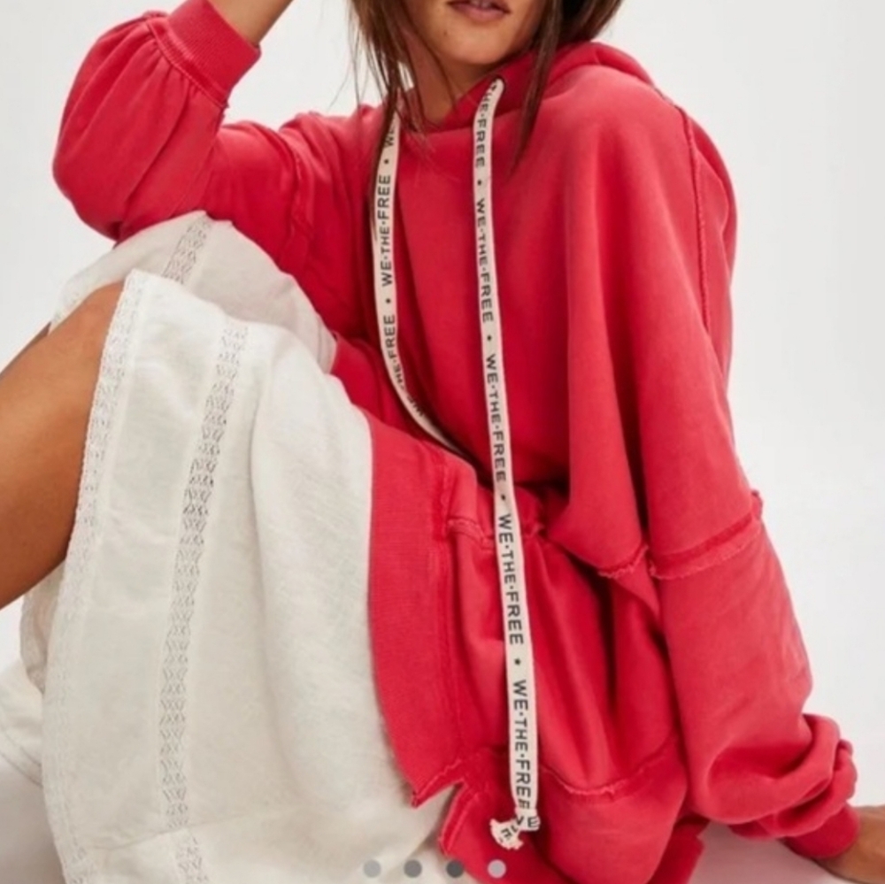 Free People We Hoodie We The Free High Risk Red!